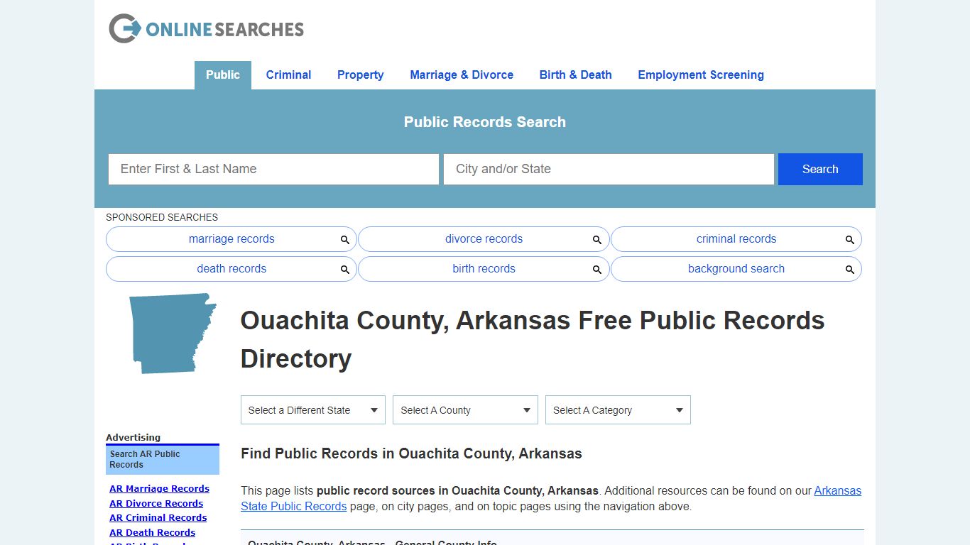 Ouachita County, Arkansas Public Records Directory